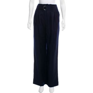 FRAME Wool High-Rise Wide-Leg Pants